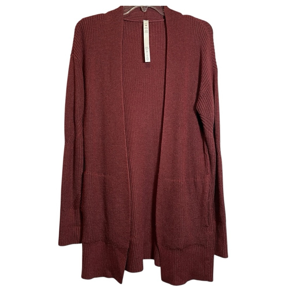 Lululemon Cashlu Wrap Sweater Heathered Mulled Wine Size XS/S